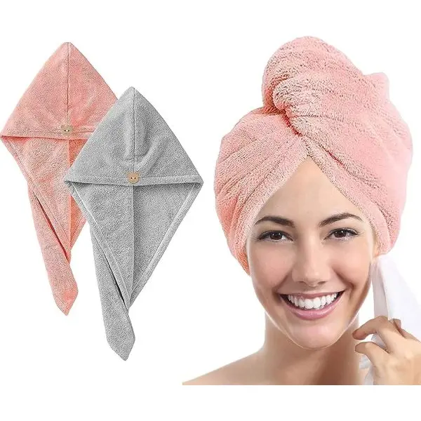 Super Absorbent Microfiber Hair Drying Wrap Towel - Image 5