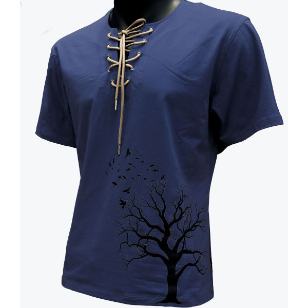 VIRJEANS (VJC866) Printed Stylish T-shirt For Men- Blue - Image 2