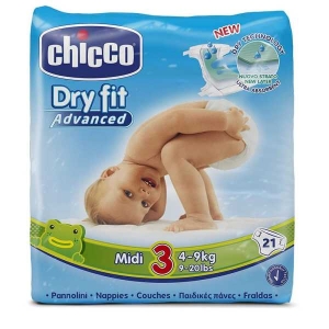 Chicco DryFit Advanced Diaper Midi, 21 Count
