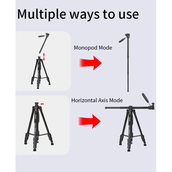 Jmary KP 2274 Multifunctional Professional Tripod - Image 6