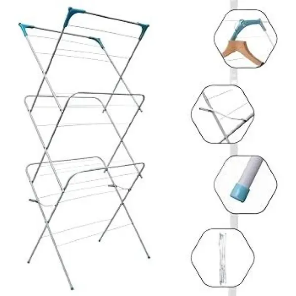 3 Tier Clothes Airer, Indoor and Outdoor Laundry Drying Rack - Image 3