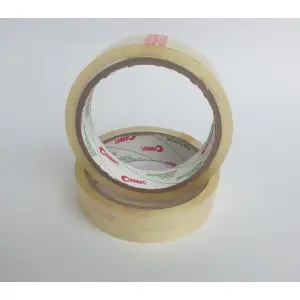 Cello Tape/ 1 Inch Big Round Clear Tape for Office and Household Use (Set of 2Pieces)