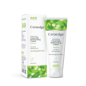 Ceraedge Ceramide Moisturizing Cream for Dry & Sensitive Skin | Skin Barrier Repair & Itch Relief | 100g