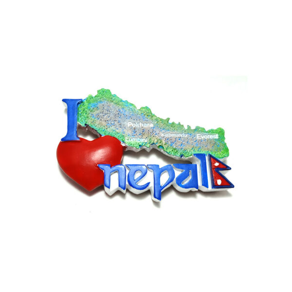 Ceramic Refrigerator Magnet (I Love Nepal CFM76)