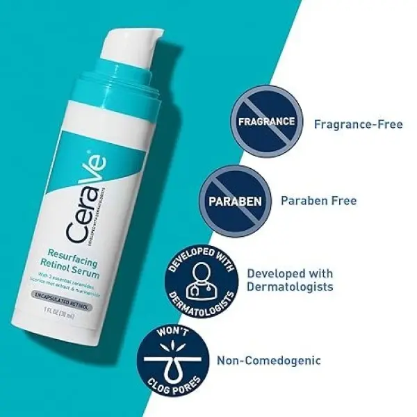 CeraVe Acne Control Cleanser And Cera Ve Resurfacing Retinol Serum Set for Oily Combination Skin , 237 ML Cleanser And 30 ML Serum - Image 5