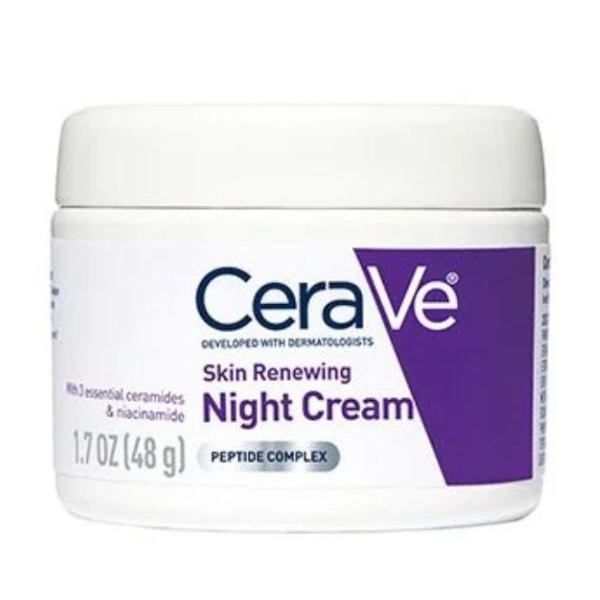 CeraVe Skin Renewing Night Cream , Cera Ve Hydrating Moisturizer With Niacinamide , Peptide Complex 48 G - Image 5