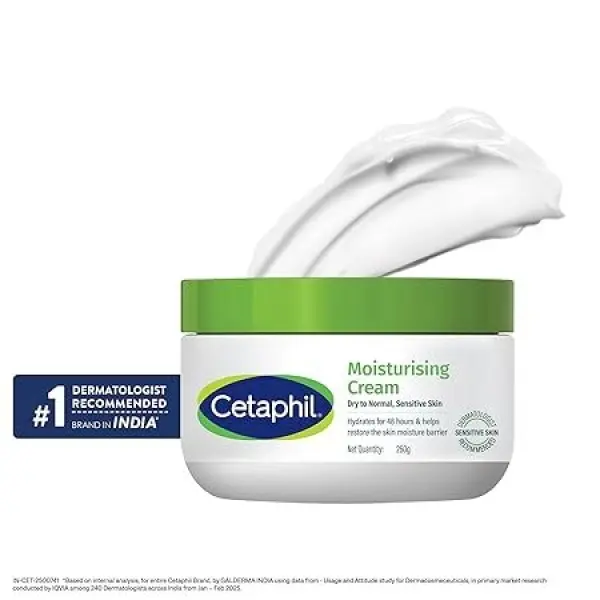 Cetaphil Moisturising Cream for Dry to Normal Sensitive Skin - Hydrating Cream 250g - Image 4