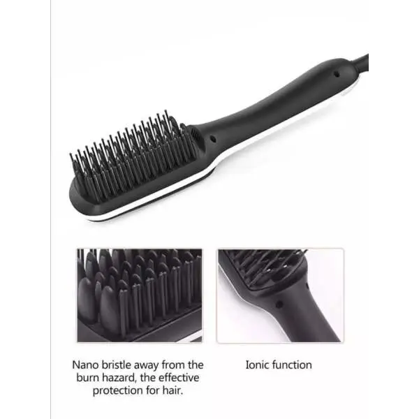 CF-186A Professional Hair Straightening Brush, Ceramic Ionic Hair Straightener Comb with Auto Temperature Lock and Auto-Off BOS - Image 3