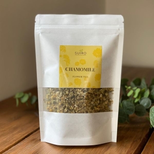 Chamomile Tea For Aiding Sleep, Weight Loss, Period Cramps, Reducing Anxiety, Supporting Digestion, Heart Health, Immune Function And Sore Throat - 40GMS Kraft Pack - Suiro Teas