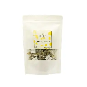 Chamomile Tea For Period Cramps, Weight Loss, Aiding Sleep, Reducing Anxiety, Supporting Digestion, Heart Health, Immune Function And Sore Throat - 20 PCS Tea Bags Kraft Pack - Suiro Teas
