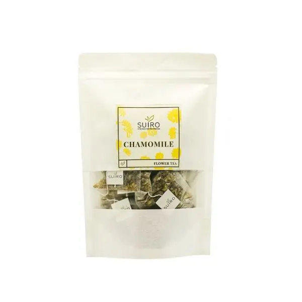 Chamomile Tea For Period Cramps, Weight Loss, Aiding Sleep, Reducing Anxiety, Supporting Digestion, Heart Health, Immune Function And Sore Throat - 20 PCS Tea Bags Kraft Pack - Suiro Teas - Image 2