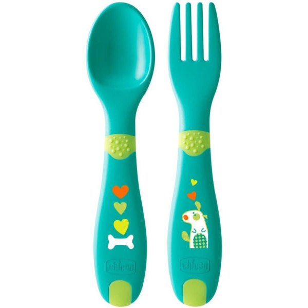 Chicco First Baby Cutlery Neutral, 12 Months+ - Image 3