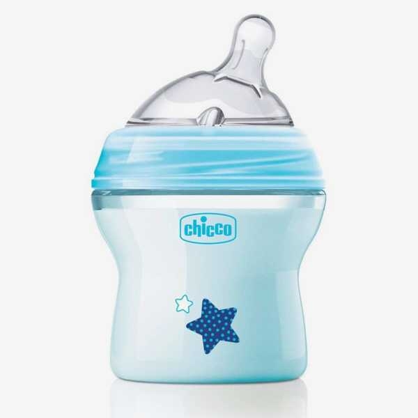 Chicco Natural Feeling Regular Flow Feeding Bottle Blue 150ml 0M+ - Image 2
