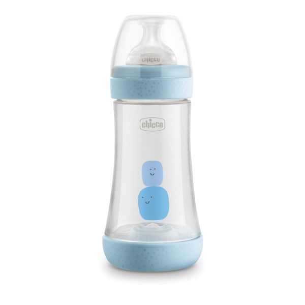 Chicco Perfect 5 Plastic Bottle with Silicone Teat 2m+ 240ml - Image 2