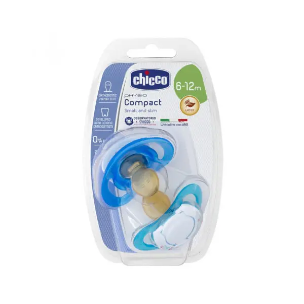 Chicco Soother Compact Blue Ltx6-12/6-16M 2Pcb - Image 2