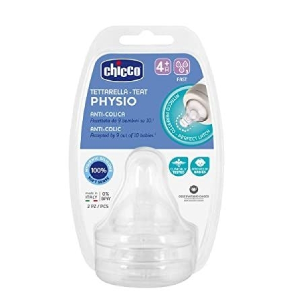 Chicco Teats Perfect 5 4M+ Fast Sil 2 Pcs - Image 2