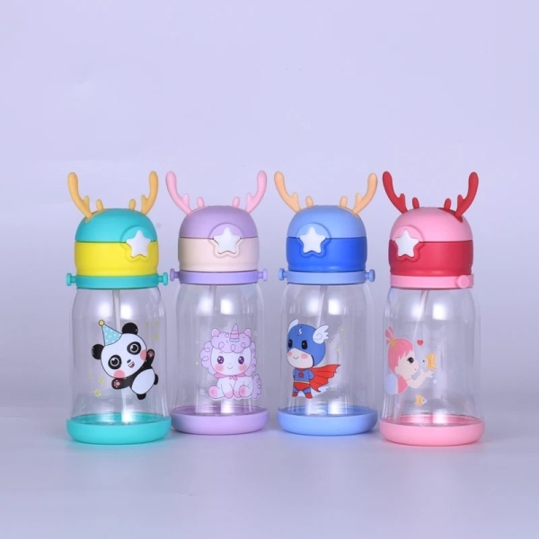 Children Straw Water Bottle Drinking Anti Fall Leakproof Portable - Image 4