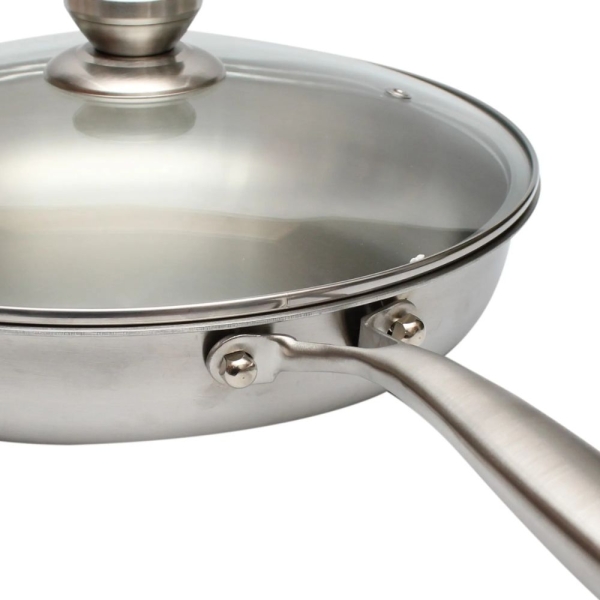 Chrome Color Tanani 3 Ply Stainless Steel Fry Pan
