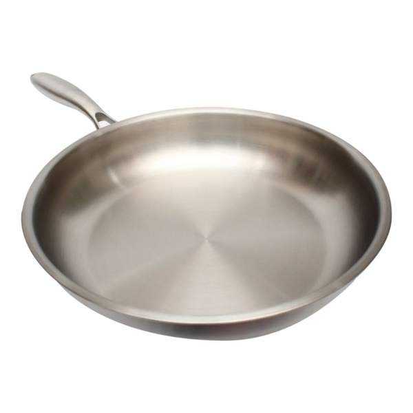 Chrome Color Tanani 3 Ply Stainless Steel Fry Pan