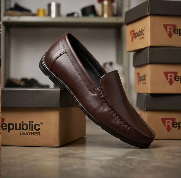 Clean & Formal: Goldstar Republic VE-2001 Men's Leather Loafers – Slip-On Office & Formal Shoes - Image 2