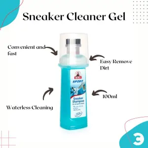 Clean & Fresh Sneaker Cleaner Gel | Shoes Shampoo | Shoe Cleaner | Shoes Brightener | 100ml by Comfort Corner