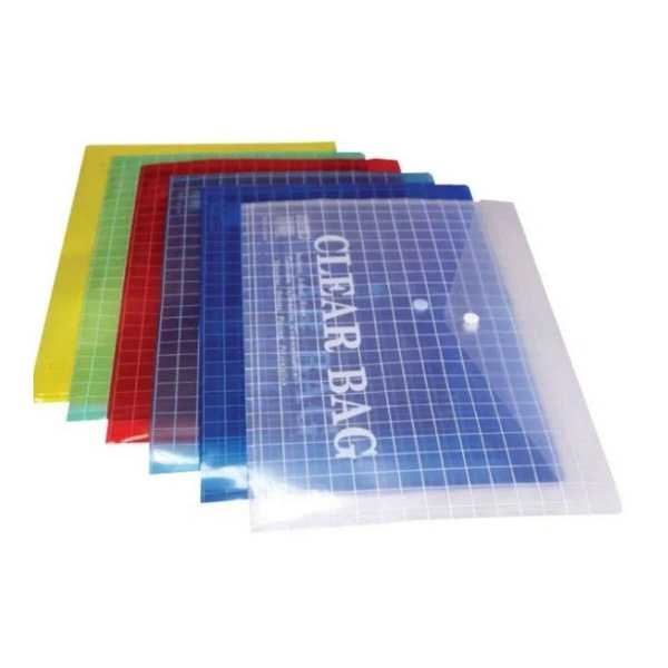 Clear A4 Document File Bag – Transparent Folder (Pack of 12) - Image 3