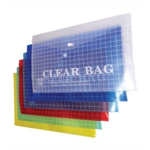 Clear A4 Document File Bag – Transparent Folder (Pack of 12)