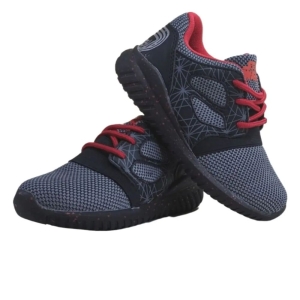 Cloth Black/Red Round Toe Lace Up Closure Medium Width Casual Shoes For Baby