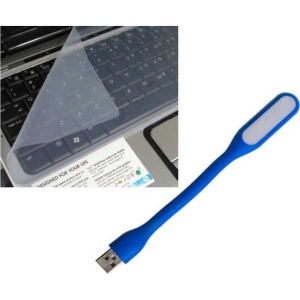 Combo Of Laptop Keyboard Skin 14" + Usb Light