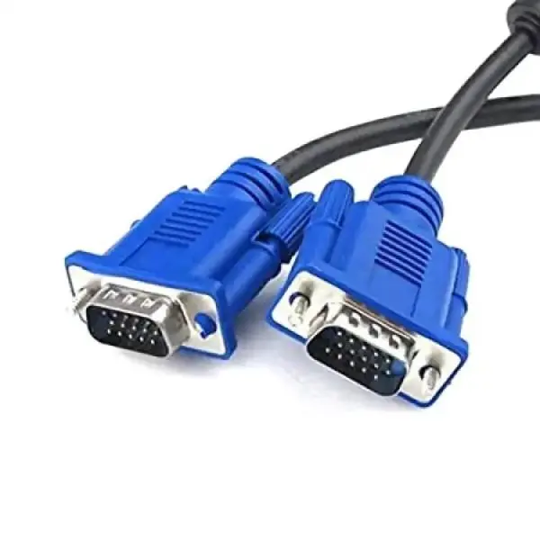 Combo Of Vga And Power Cable For Computer Cpu Monitor Cable