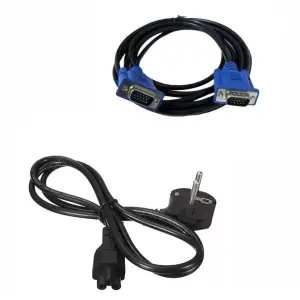 Combo Of Vga And Power Cable For Computer Cpu Monitor Cable