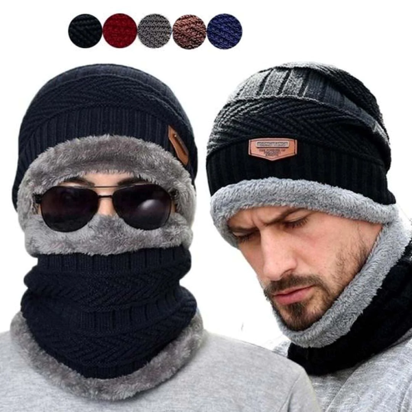 Combo Offer New Winter Cap Topi And Neck Warmer For Unisex - Image 4
