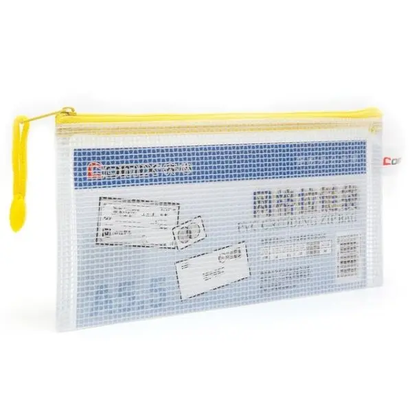 Comix A1157 Document Zipper Bag Purse pencil case A5.5 Assorted Colours By Mitrata - Multifunctional Pencil Bag | - Image 4