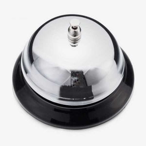 Comix Call Bell Hand Ring Bell / Dining Table Bell/ Restaurant Bell Silver B4001 By Mitrata