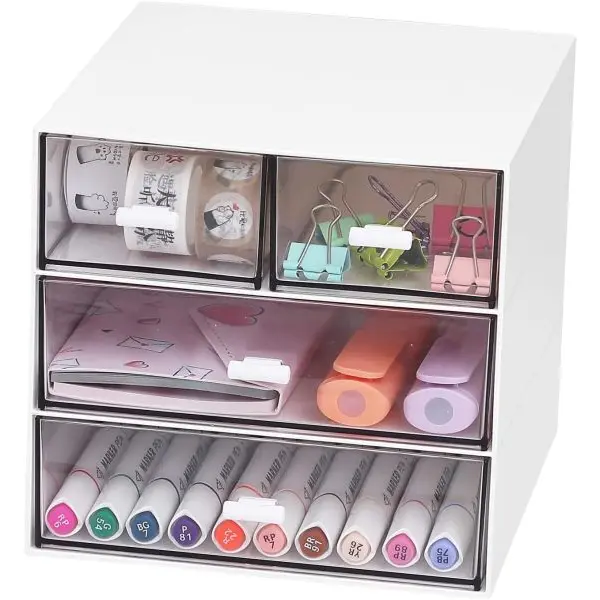 Desk Storage Box with 4 drawers By Mitrata