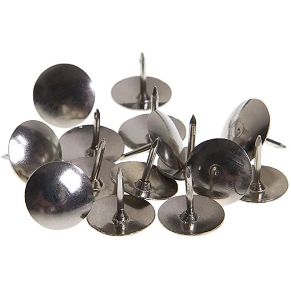 Comix Pack of 100 Pcs Small Nickel Plated Thumbtacks Metal Head Push Pins for Home Office By Mitrata - Image 3