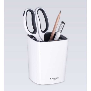 Comix White Color Pen Stand / Round Pen Stand / Pen Cup / Pen Holder BY Mitrata