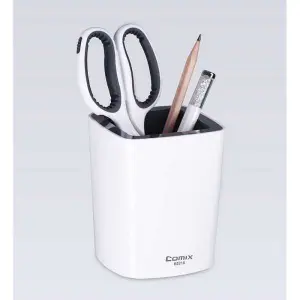Comix White Color Pen Stand / Round Pen Stand / Pen Cup / Pen Holder BY Mitrata