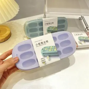 Compact Ice Cube Tray with Lids for Freezer Storage - New Durable Kitchen Accessory