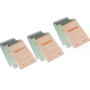 Compera Multicolor A7 Pocket Spiral Note Book (Set Of 9)