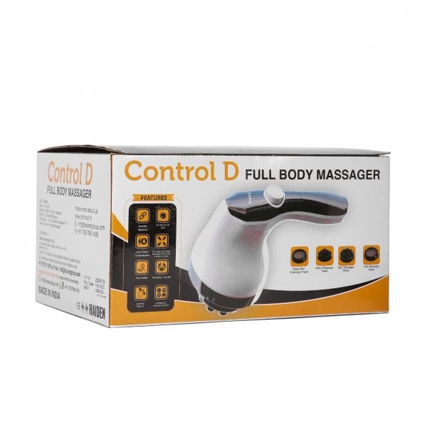 Control D Electric Handheld Full Body Massager With 4 Massage Heads And Variable Speed Settings For Pain Relief And Relaxation , Back , Leg And Foot , Black - Image 5