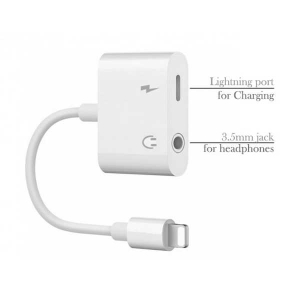 Converter For Lightning To 3.5Mm Headphone Jack + Charging Audio Cable Converter Adapter Aux Music Earphone Splitter 12 [Bluetooth Version]