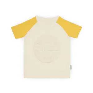 Cotton Embossed T-Shirt for Boy and Girl (Yellow)