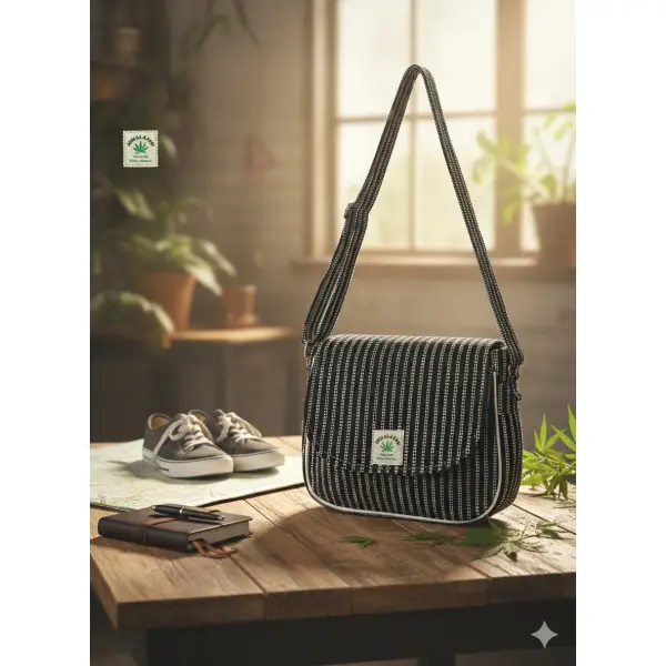 Cotton Mix Side Bag,Stylish Fashion Accessory For Women - Image 3