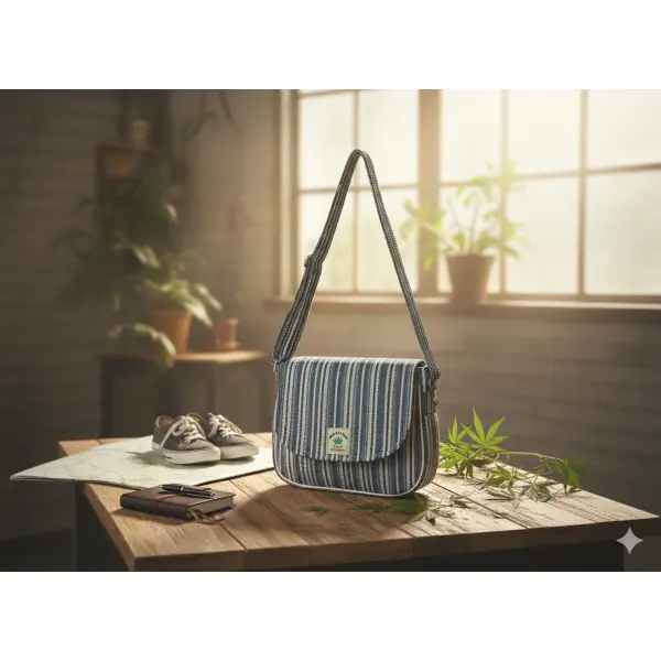 Cotton Mix Side Bag,Stylish Fashion Accessory For Women - Image 4