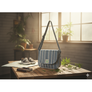 Cotton Mix Side Bag,Stylish Fashion Accessory For Women