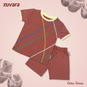 Cotton T-shirt and shorts for Boys (Criss Cross)