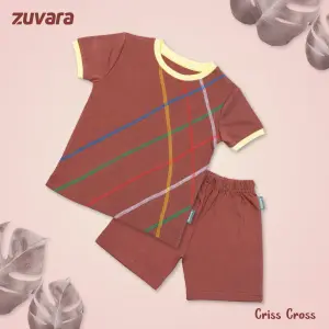 Cotton T-shirt and shorts for Boys (Criss Cross)