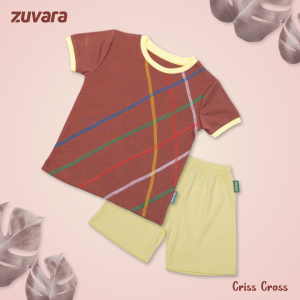 Cotton T-shirt and shorts for Boys (Criss Cross)
