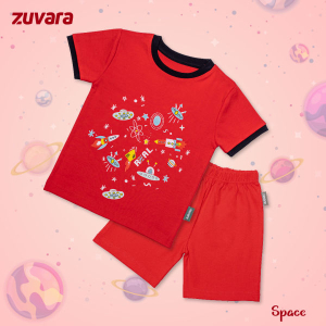 Cotton T-shirt and shorts for Boys (Space)